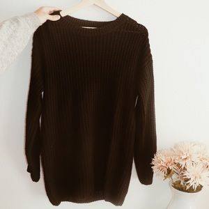 Black knit sweater